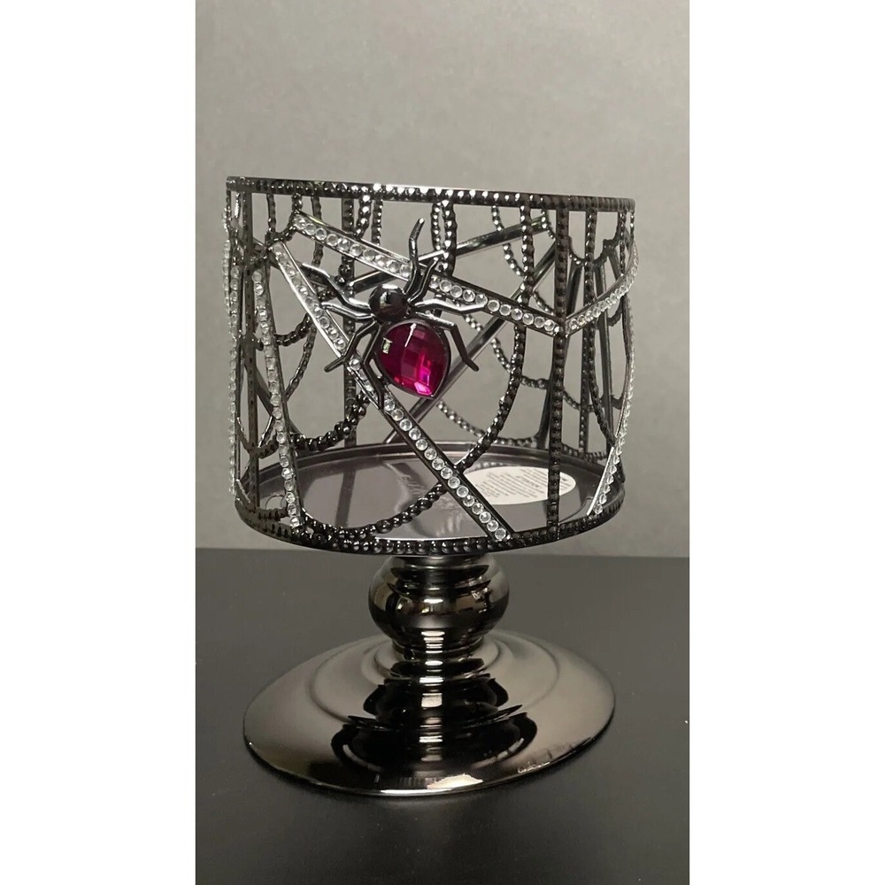 Bath & Body Works 3 Wick Candle Holder Spider Gem And Bling 2023
